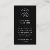 Carte D'accompagnement Code QR du site Web d'un événement d'entreprise no (Devant)