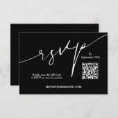 Carte D'accompagnement Code QR du site web mariage (Devant / Derrière)