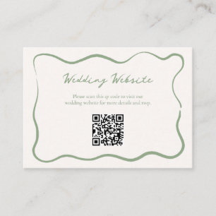 Carte D'accompagnement Code QR du site web mariage