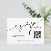 Carte D'accompagnement Code QR du site web mariage (Debout devant)