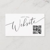Carte D'accompagnement Code QR du site Web Mariage minimal (Devant)