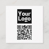 Carte D'accompagnement Code QR éditable & Votre logo ou image d'entrepris (Devant)
