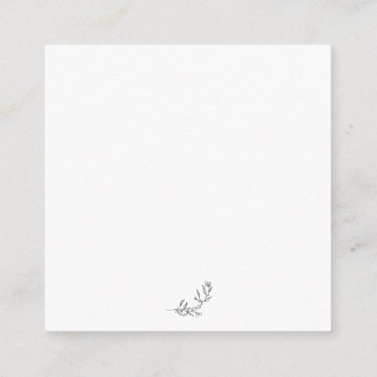 Carte D'accompagnement Code QR Elegant Black & White Crest (Dos)