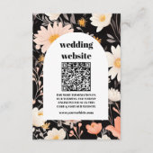 Carte D'accompagnement code qr Elegant Boho Fleur sauvage Mariage (Devant)