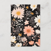 Carte D'accompagnement code qr Elegant Boho Fleur sauvage Mariage (Dos)