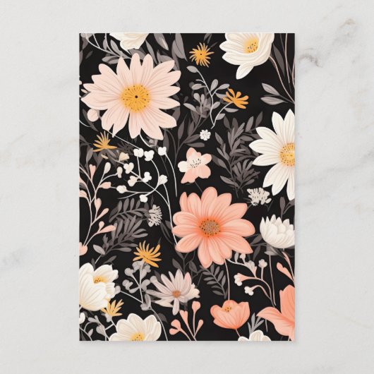 Carte D'accompagnement code qr Elegant Boho Fleur sauvage Mariage (Dos)