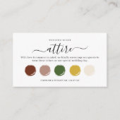 Carte D'accompagnement Code QR élégant de la palette de mariage (Devant)