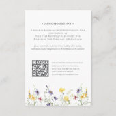 Carte D'accompagnement Code QR élégant Détails du Mariage Logement (Dos)