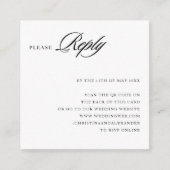 Carte D'accompagnement Code QR élégant et sophistiqué dans le dos (Devant)