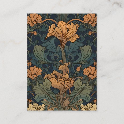 Carte D'accompagnement code qr Elégant Floral Art Nouveau Mariage (Dos)