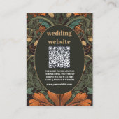 Carte D'accompagnement code qr Elégant Floral Art Nouveau Mariage (Devant)