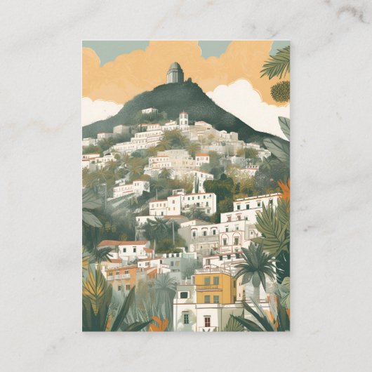 Carte D'accompagnement code qr Elegant Italie Capri Destination Mariage (Dos)