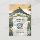 Carte D'accompagnement code qr Elegant Italie Capri Destination Mariage (Devant)