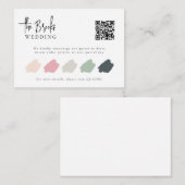 Carte D'accompagnement Code QR élégant Mariage Code vestimentaire d'entré (Devant / Derrière)