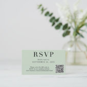Carte D'accompagnement Code QR élégant Mariage d'âge RSVP (Debout devant)