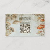 Carte D'accompagnement Code QR Élégant Mariage de fougère des champignons (Devant)