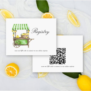 Carte D'accompagnement Code QR élégant pour la liste de mariage de mariag