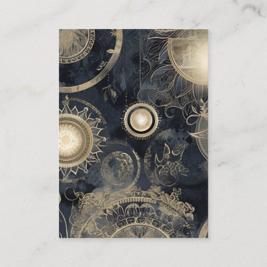 Carte D'accompagnement code qr Elegant Silver Gold Celestial Mariage (Dos)