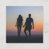 Carte D'accompagnement Code QR en ligne RSVP photo noir et blanc mariage (Dos)