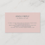 Carte D'accompagnement Code QR en ligne RSVP simple et rose poussiéreux (Devant)