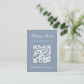 Carte D'accompagnement Code QR et calligraphie pour site web de mariage b (Debout devant)