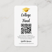 Carte D'accompagnement Code QR Fête de fin d'études Fonds universitaire D (Devant)