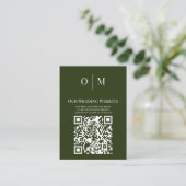 Carte D'accompagnement Code QR feuille de trèfle stylisée Irlandaise (Debout devant)