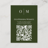 Carte D'accompagnement Code QR feuille de trèfle stylisée Irlandaise (Devant)