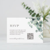Carte D'accompagnement Code QR | Feuille d'eucalyptus (Debout devant)