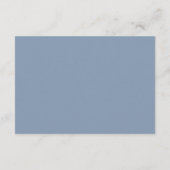 Carte D'accompagnement Code QR | Fleurs bleues artistiques (Dos)