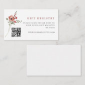 Carte D'accompagnement Code QR floral déliche automne (Devant / Derrière)