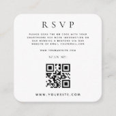 Carte D'accompagnement Code QR Floral rose Orange en ligne Mariage RSVP (Devant)