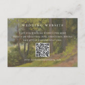 Carte D'accompagnement Code QR Forêt Rustique Élégant Mariage (Devant)