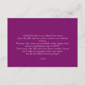 Carte D'accompagnement Code QR Fuchsia Enchantement : Aquarelle (Dos)