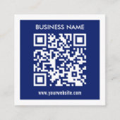 Carte D'accompagnement Code QR (généré instantanément) modifiable | Bleu  (Devant)