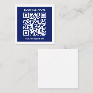 Carte D'accompagnement Code QR (généré instantanément) modifiable Bleu