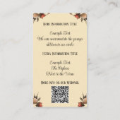 Carte D'accompagnement Code QR générique Mariage de skeletons gothique de (Dos)