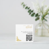 Carte D'accompagnement Code QR Gold vintage (Debout devant)