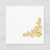 Carte D'accompagnement Code QR Gold vintage (Dos)