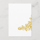 Carte D'accompagnement Code QR Gold vintage et détails (Dos)