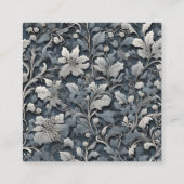 Carte D'accompagnement Code QR gris gris argenté élégant bleu poussiéreux (Dos)