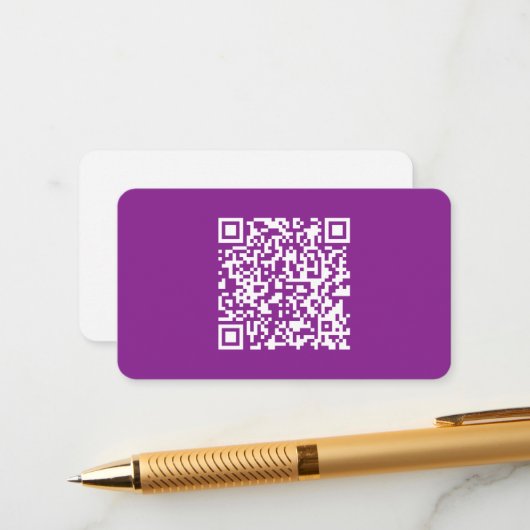 Carte D'accompagnement Code QR instantané avec votre URL de site Web | Po (Devant/Arrière en situation)