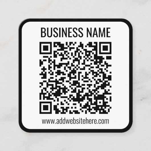 Carte D'accompagnement Code QR instantané (entrez l'URL de votre site Web (Devant)