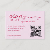 Carte D'accompagnement Code QR irky RSVP (Devant)