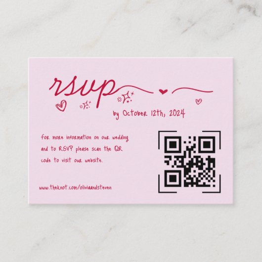 Carte D'accompagnement Code QR irky RSVP (Devant)