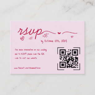 Carte D'accompagnement Code QR irky RSVP