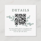 Carte D'accompagnement Code QR Mariage Adelaide (Devant)