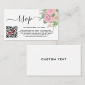 Carte D'accompagnement Code QR Mariage Boho personnalisé RSVP (Devant / Derrière)