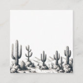 Carte D'accompagnement Code QR Mariage Cactus décontracté (Dos)