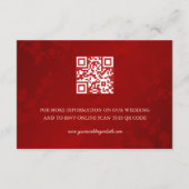 Carte D'accompagnement Code QR | Mariage chinois en fleurs de cerisiers r (Dos)